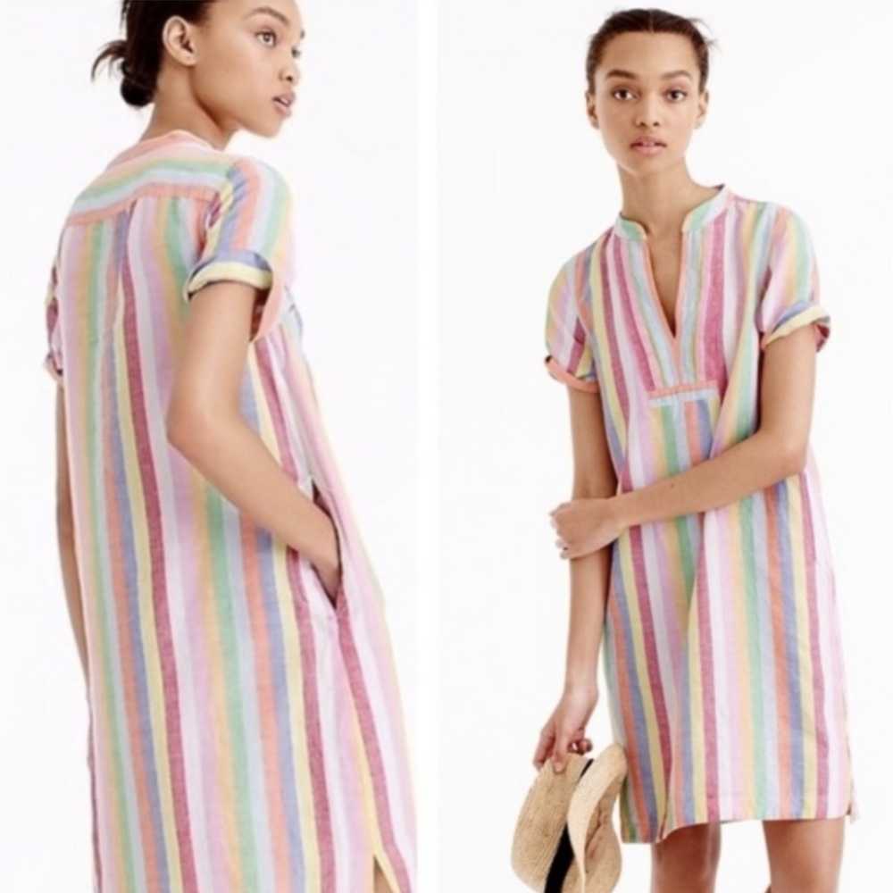 J. Crew Pastel Striped Top